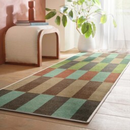 Modular Stripe Earth Eco-Washable Runner - thumbnail 1
