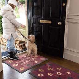 Wipe Your Paws Burgundy Doormat - thumbnail 1