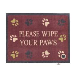 Wipe Your Paws Burgundy Doormat - thumbnail 2