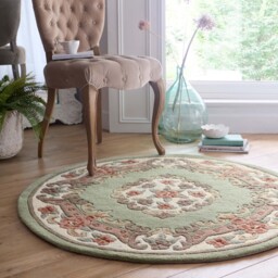 Shensi Aubusson Rug in Green - thumbnail 4