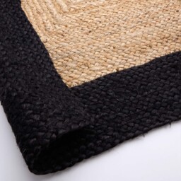 Jute Border Rug Black Circle - thumbnail 4