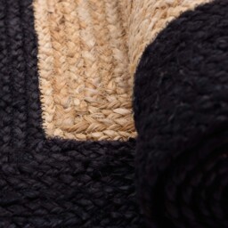 Jute Border Rug Black Circle - thumbnail 5