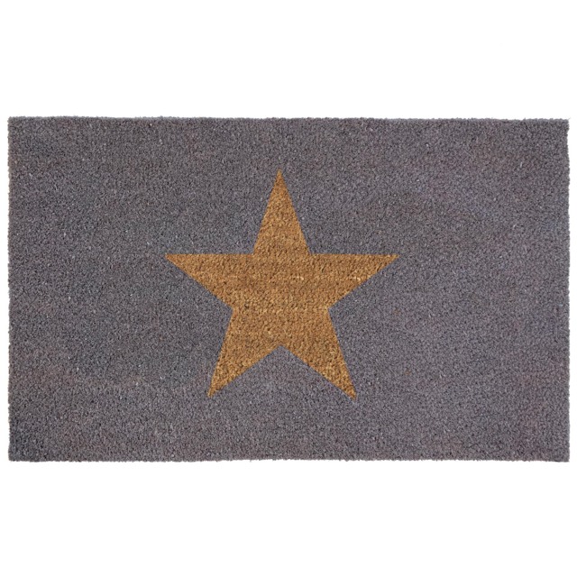 Printed Coir Inverse Star Doormat - image 1