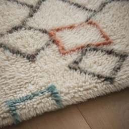 Berber Knotted Chain Rug Ivory/Multi - thumbnail 3
