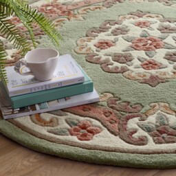 Shensi Aubusson Rug in Green - thumbnail 5