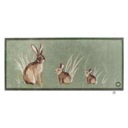 Rabbit 1 Green Washable Runner - thumbnail 2