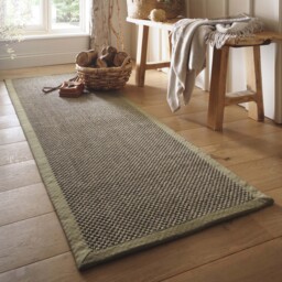 Sisal Green with Sage Green Border Runner - thumbnail 1