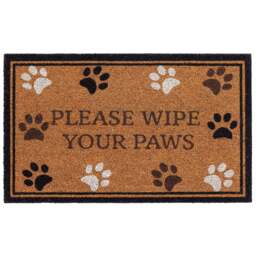 Wipe Your Paws Border Coir Doormat