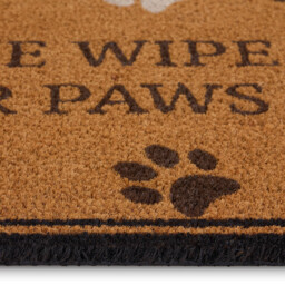 Wipe Your Paws Border Coir Doormat - thumbnail 3