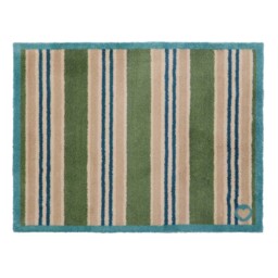 Timeless Stripe Green Washable Doormat - thumbnail 1
