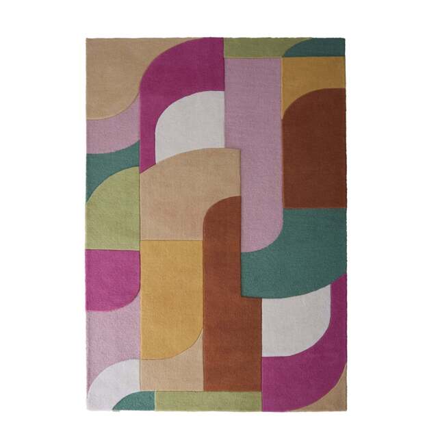 Retro Deco Rug Pink - image 1