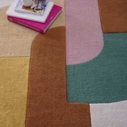 Retro Deco Rug Pink - thumbnail 3