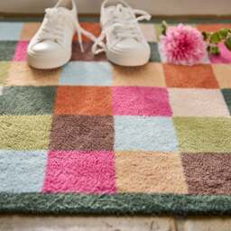 Allsorts Check Washable Doormat - thumbnail 3