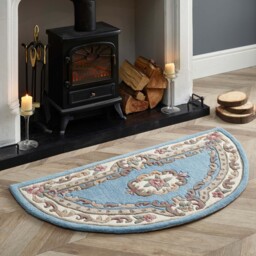Shensi Aubusson Rug in Blue - thumbnail 4