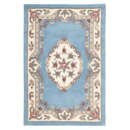 Shensi Aubusson Rug in Blue - thumbnail 2