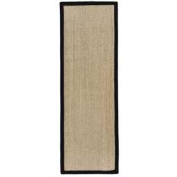 Sisal Light Beige with Black Border Runner - thumbnail 1