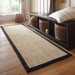 Sisal Light Beige with Black Border Runner