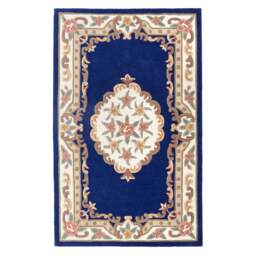 Shensi Aubusson Rug in Navy Blue - thumbnail 2