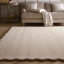 Scalloped Elsie Rug Natural/Brown - thumbnail 1