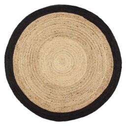 Jute Border Rug Black - thumbnail 2