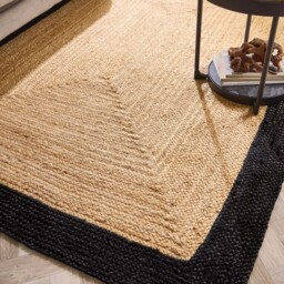 Jute Border Rug Black - thumbnail 3