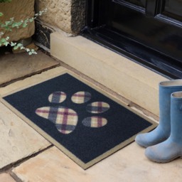 Tartan Paw Outdoor Doormat - thumbnail 3