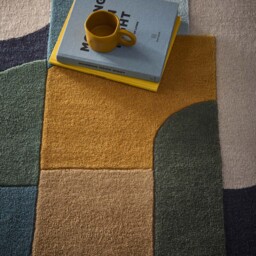 Retro Deco Rug Blue - thumbnail 5