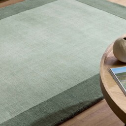 Borders Wool Rug Sage Green - thumbnail 3