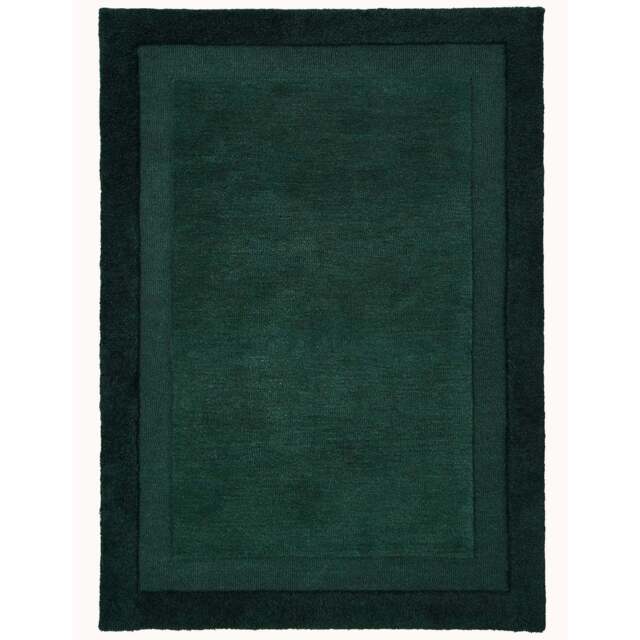 Stacked Borders Dark Green Rug - image 1