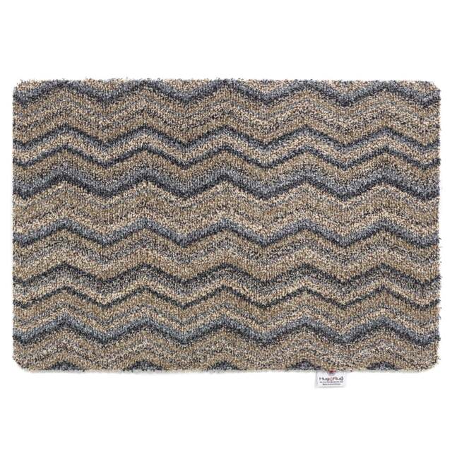 Ribbon Grey Zig Zag Washable Doormat - image 1