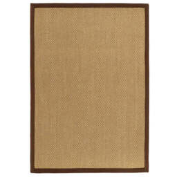 Sisal Natural with Dark Brown Border Rug