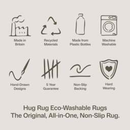 Botanical Border Eco-Washable Rug - thumbnail 5