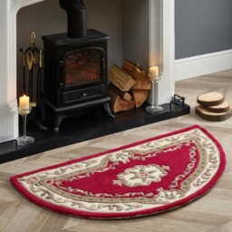 Shensi Aubusson Rug in Wine - thumbnail 4