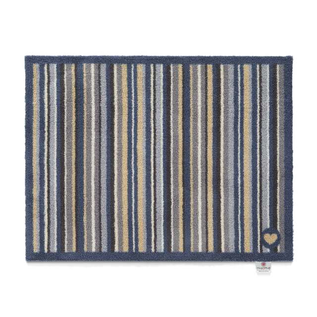Stripe 88 Blue/Grey Washable Doormat - image 1