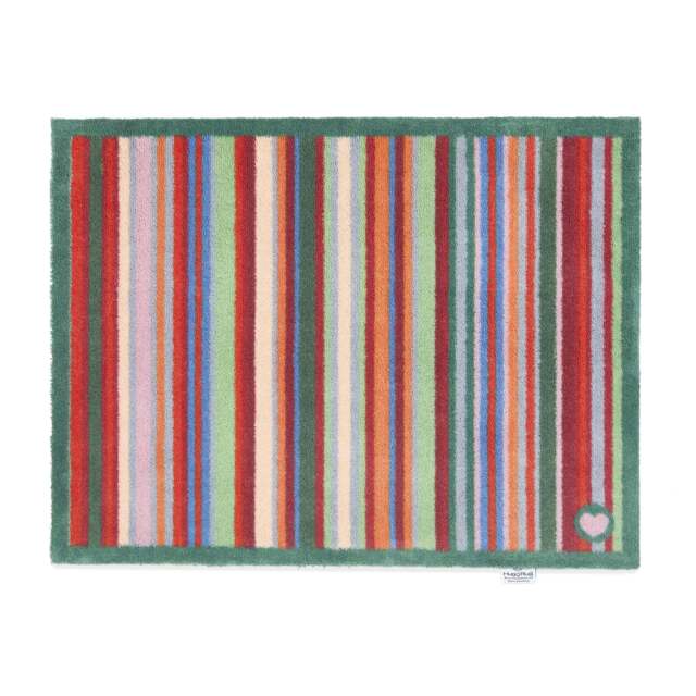 Bright Green Stripe Washable Doormat - image 1