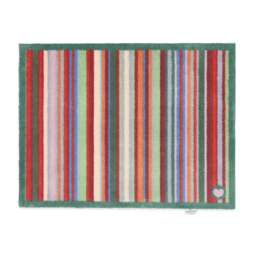 Bright Green Stripe Washable Doormat - thumbnail 1
