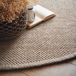 Sisal Rug Light Beige with Sand Border - thumbnail 5