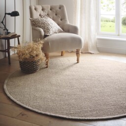 Sisal Rug Light Beige with Sand Border