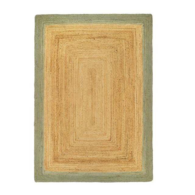 Jute Border Rug Sage Green - image 1
