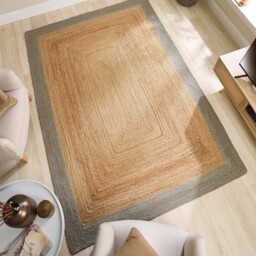 Jute Border Rug Sage Green - thumbnail 3