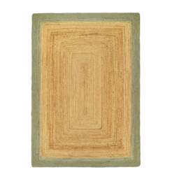 Jute Border Rug Sage Green