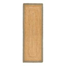 Jute Border Runner Sage Green