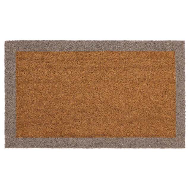 Taupe Border Coir Doormat - image 1