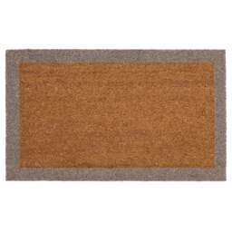 Taupe Border Coir Doormat - thumbnail 1