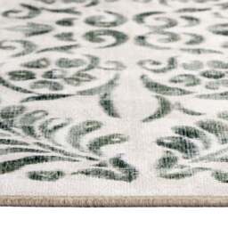 Vintage Scroll Green Eco-Washable Runner - thumbnail 4