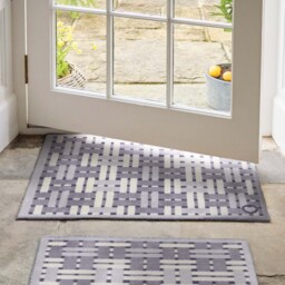 Soft Weave Grey Washable Doormat - thumbnail 1