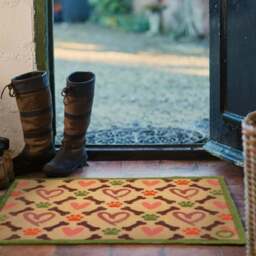 Hearts &amp Bones Washable Doormat