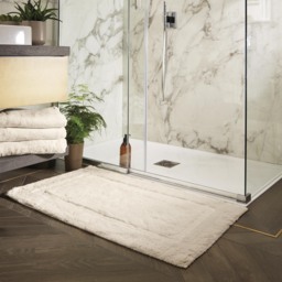 Bamboo Border Cream Bathmat - thumbnail 3