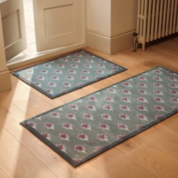 Ditsy Floral Green Washable Doormat - thumbnail 1