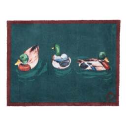 Swimming Ducks Teal Washable Doormat - thumbnail 2